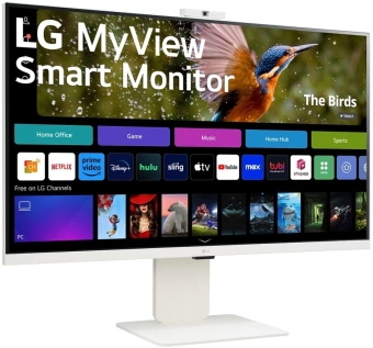 Монитор LG 31.5" MyView 32SR85U-W белый IPS LED 16:9 HDMI M/M Cam матовая HAS 400cd 178гр/178гр 3840x2160 60Hz 4K USB 7.7кг - купить недорого с доставкой в интернет-магазине