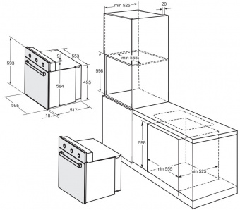 Духовой шкаф Электрический Darina 1U BDE 111 701 W белый/белый - купить недорого с доставкой в интернет-магазине