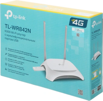 Роутер беспроводной TP-Link TL-WR842N N300 10/100BASE-TX/4G ready белый - купить недорого с доставкой в интернет-магазине