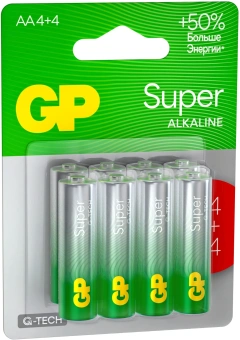 Батарея GP Super Alkaline G-Tech 15А AA NiMH 1000mAh (8шт) - купить недорого с доставкой в интернет-магазине