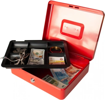 Ящик для денег Silwerhof Daily 90x300x240 красный сталь 1.66кг - купить недорого с доставкой в интернет-магазине