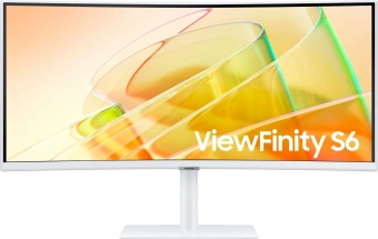 Монитор Samsung 34" ViewFinity S6 S34C650TAUXEN белый VA LED 5ms 21:9 HDMI M/M полуматовая HAS Piv 350cd 178гр/178гр 3440x1440 100Hz FreeSync DP Ultra WQHD USB 8.1кг - купить недорого с доставкой в интернет-магазине