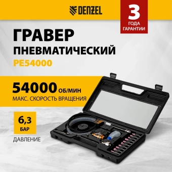 Шлифмашина полировальная Denzel PE54000 57л/мин шпинд.:3мм черный/серебристый - купить недорого с доставкой в интернет-магазине