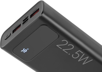 Мобильный аккумулятор Digma DGPF20A 20000mAh QC3.0/PD3.0 22.5W 3A 2xUSB-A/USB-C черный (DGPF20A22PBK) - купить недорого с доставкой в интернет-магазине