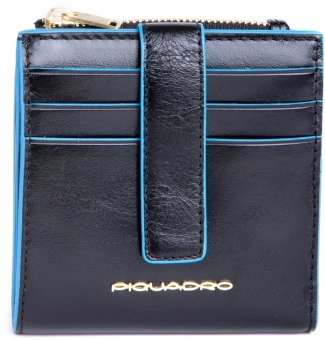 Чехол для кредитных карт Piquadro Blue Square PP6843B2R/N черный натур.кожа - купить недорого с доставкой в интернет-магазине