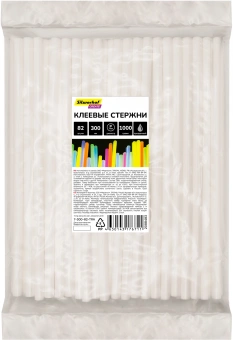 Cтержни клеев. для клеев.пист. Silwerhof 7-300-82-TRA дл.300мм D7мм прозрачный упак:82шт - купить недорого с доставкой в интернет-магазине