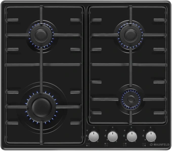 Газовая варочная поверхность Maunfeld EGHE.64.3STS-EB/G черный - купить недорого с доставкой в интернет-магазине