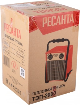 Тепловая пушка электрическая Ресанта ТЭП-2000 2000Вт красный - купить недорого с доставкой в интернет-магазине