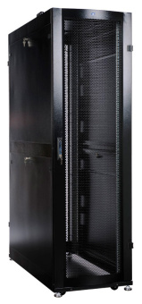 Шкаф серверный ЦМО (ШТК-СП-42.6.10-48АА-9005) напольный 42U 600x990мм пер.дв.перфор. 2 бок.пан. задн.дв.перфор.2-хст. направл.под закл.гайки 1350кг черный 683мм 141кг 120град. 1950мм IP20 сталь - купить недорого с доставкой в интернет-магазине