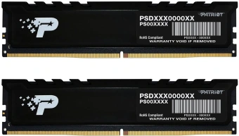 Память DDR5 2x32GB 4800MHz Patriot PSP564G4800KH1 Signature Premium RTL PC5-38400 CL40 DIMM 288-pin 1.1В kit single rank с радиатором Ret - купить недорого с доставкой в интернет-магазине