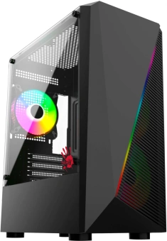 Корпус Bloody BD-CC102F черный без БП mATX 2x120mm 2xUSB2.0 1xUSB3.0 audio bott PSU - купить недорого с доставкой в интернет-магазине