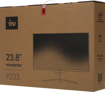 Моноблок IRU P233 23.8" Full HD i3 1220P (3.3) 16Gb SSD512Gb CR Windows 11 Pro 64 GbitEth WiFi BT 90W Cam черный 1920x1080 - купить недорого с доставкой в интернет-магазине