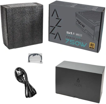 Блок питания Azza ATX 750W PSAZ-750G Gen.5 80+ gold (20+4pin) APFC 120mm fan 6xSATA Cab Manag RTL - купить недорого с доставкой в интернет-магазине