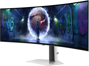 Монитор Samsung 49" Odyssey OLED G9 S49DG932SIXCI серебристый OLED LED 32:9 HDMI полуматовая HAS 250cd 178гр/178гр 5120x1440 240Hz FreeSync Premium Pro DP USB 12.9кг - купить недорого с доставкой в интернет-магазине