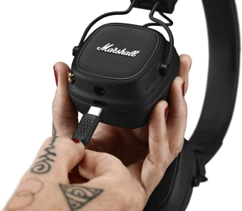 Гарнитура накладные Marshall Major IV черный беспроводные bluetooth оголовье (1005773) - купить недорого с доставкой в интернет-магазине