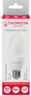 Лампа светодиодная Thomson TH-B2023 10Вт цок.:E27 свеча 220B 3000K св.свеч.бел.теп. Candle (упак.:1шт) - купить недорого с доставкой в интернет-магазине