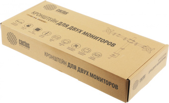Кронштейн для мониторов Cactus CS-VM-D29-AL серебристый 13"-27" макс.8кг настольный поворот и наклон - купить недорого с доставкой в интернет-магазине