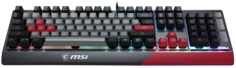 Клавиатура MSI GK30 Infrared черный/красный USB Multimedia for gamer LED (подставка для запястий) (S11-04RUF01-CLA) кабель 1.8м - купить недорого с доставкой в интернет-магазине