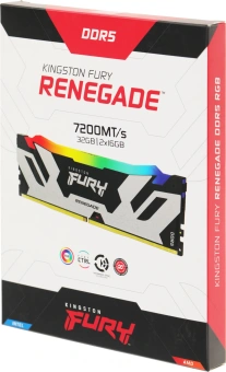 Память DDR5 2x16GB 7200MHz Kingston KF572C38RSAK2-32 Fury Beast RGB RTL Gaming PC5-57600 CL38 DIMM 288-pin 1.45В kit single rank с радиатором Ret - купить недорого с доставкой в интернет-магазине