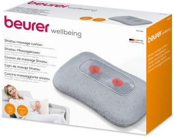 Массажная подушка Beurer MG145 12Вт серый - купить недорого с доставкой в интернет-магазине