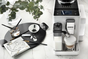 Кофемашина Delonghi EXAM440.55.W 1450Вт белый - купить недорого с доставкой в интернет-магазине