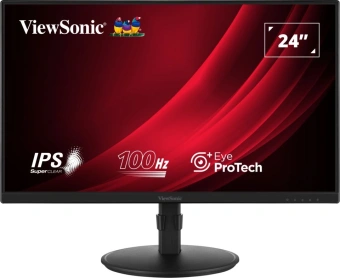 Монитор ViewSonic 23.8" VA2408-HDJ черный IPS LED 16:9 HDMI матовая HAS Piv 250cd 178гр/178гр 1920x1080 100Hz VGA DP FHD 5.2кг - купить недорого с доставкой в интернет-магазине