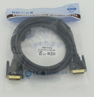 Кабель DVI-D (m) DVI-D (m) 3м феррит.кольца черный - купить недорого с доставкой в интернет-магазине