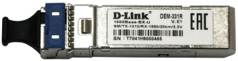 Трансивер D-Link 331R/20KM/A1A 1000Base-BX-U,Simplex LC,TX:1310nm,RX:1550nm,SM,20KM - купить недорого с доставкой в интернет-магазине