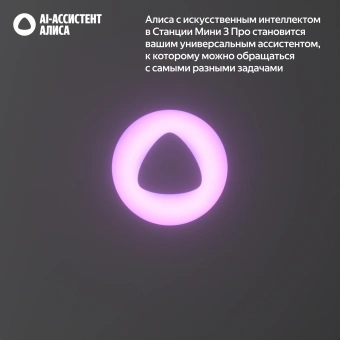 Умная колонка Yandex Станция Мини 3 Про Алиса серый 18W 2.0 BT/Wi-Fi (YNDX-00059GRY) - купить недорого с доставкой в интернет-магазине