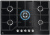 Газовая варочная поверхность Electrolux KGG75362K черный - купить недорого с доставкой в интернет-магазине