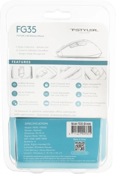 Мышь A4Tech Fstyler FG35 бронзовый/черный оптическая 2000dpi беспров. USB 6but (FG35 BRONZE) - купить недорого с доставкой в интернет-магазине