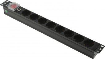 Блок распределения питания Lanmaster TWT-PDU19-10A8P гор.размещ. 8xSchuko базовые 10A - купить недорого с доставкой в интернет-магазине