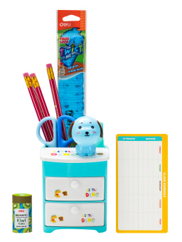 Настольный набор Deli EH452 (9 предметов) пластик ассорти - купить недорого с доставкой в интернет-магазине