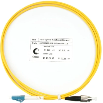Патч-корд Cabeus FOP(S)-9-LC-FC-1,5M 1x9/125 OS2 LC-FC 1.5м LSZH желтый - купить недорого с доставкой в интернет-магазине