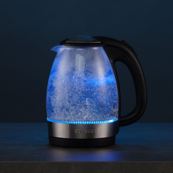 Чайник электрический Scarlett SC-EK27G91 1.7л. черный корпус: стекло/пластик (EK27G91) - купить недорого с доставкой в интернет-магазине