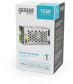 Блок питания Gauss Basic для лен.светод. серый (BT500) - купить недорого с доставкой в интернет-магазине
