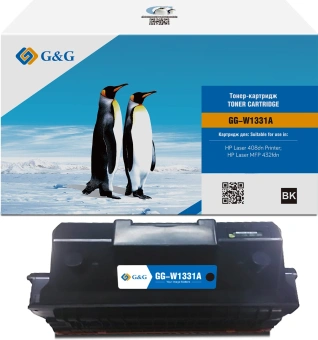 Картридж лазерный G&G GG-W1331A W1331A черный (5000стр.) для HP Laser 408dn/MFP 432fdn с чипом - купить недорого с доставкой в интернет-магазине