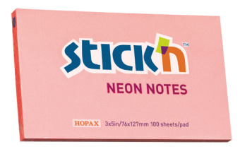 Блок самоклеящийся бумажный Stick`n 21170 76x127мм 100лист. 70г/м2 неон розовый - купить недорого с доставкой в интернет-магазине
