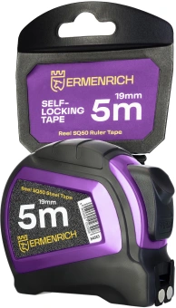 Лента мерная строительная Ermenrich Reel SQ50 дл.полотна 5м изм.шкала в см зацеп простой фиолетовый/черный (84583) - купить недорого с доставкой в интернет-магазине