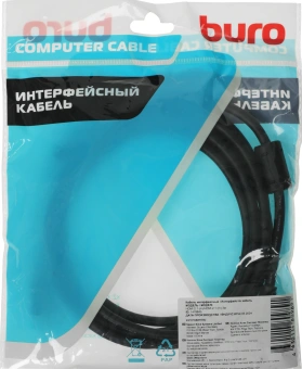 Кабель аудио-видео Buro HDMI (m)/HDMI (m) 3м. феррит.кольца позолоч.конт. черный (BHP-HDMI-2.1-3G) - купить недорого с доставкой в интернет-магазине