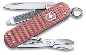 Нож перочинный Victorinox Classic Precious Alox (0.6221.405G) 58мм 5функц. розовый подар.коробка - купить недорого с доставкой в интернет-магазине