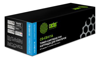 Картридж лазерный Cactus CS-CE411A CE411A голубой (2600стр.) для HP CLJ Pro 300/M351/M451/M375/M475 - купить недорого с доставкой в интернет-магазине