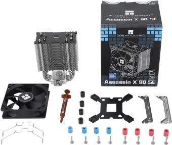Устройство охлаждения(кулер) Thermalright Assassin X 90 SE V2 Soc-AM5/AM4/1200/1700/1851 черный 4-pin 27.3dB Al+Cu 360gr Ret (AX90-SE-V2) - купить недорого с доставкой в интернет-магазине