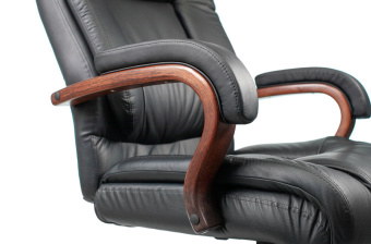 Кресло руководителя Бюрократ T-9925WALNUT черный кожа/иск.кожза крестов. металл/дерево - купить недорого с доставкой в интернет-магазине