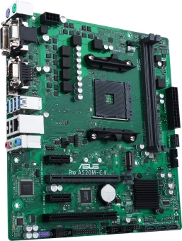 Материнская плата Asus PRO A520M-C II/CSM Soc-AM4 AMD A520 2xDDR4 mATX AC`97 8ch(7.1) GbLAN RAID+VGA+DVI+HDMI+DP - купить недорого с доставкой в интернет-магазине