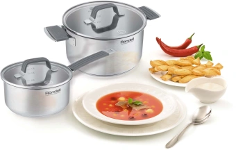 Кастрюля Rondell Normanne RDS-1814 5.1л. d=24см (с крышкой) стальной - купить недорого с доставкой в интернет-магазине