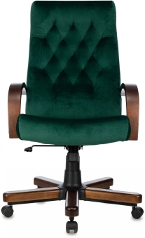 Кресло руководителя Бюрократ T-9928WALNUT Fabric зеленый California 696 крестов. металл/дерево - купить недорого с доставкой в интернет-магазине
