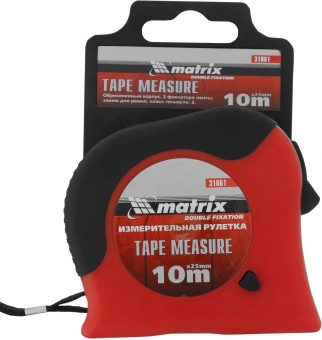 Рулетка Matrix Double fixation дл.полотна 10м (31061) - купить недорого с доставкой в интернет-магазине
