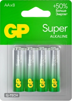 Батарея GP Super Alkaline 15AA21-2CRSBC8 AA (8шт) блистер - купить недорого с доставкой в интернет-магазине