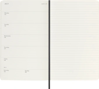 Еженедельник Moleskine ACADEMIC SOFT WKNT Large 130х210мм датир.18мес 208стр. мягкая обложка черный - купить недорого с доставкой в интернет-магазине